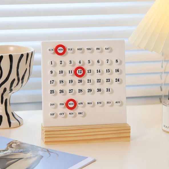 Wannian Wooden Ring Acrylic Calendar