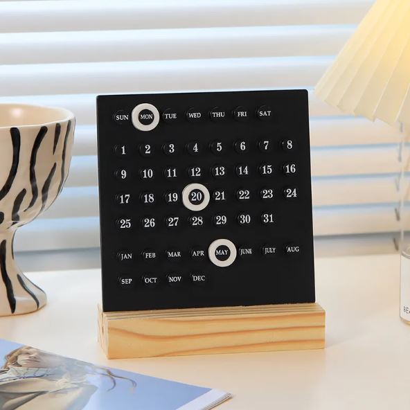 Wannian Wooden Ring Acrylic Calendar